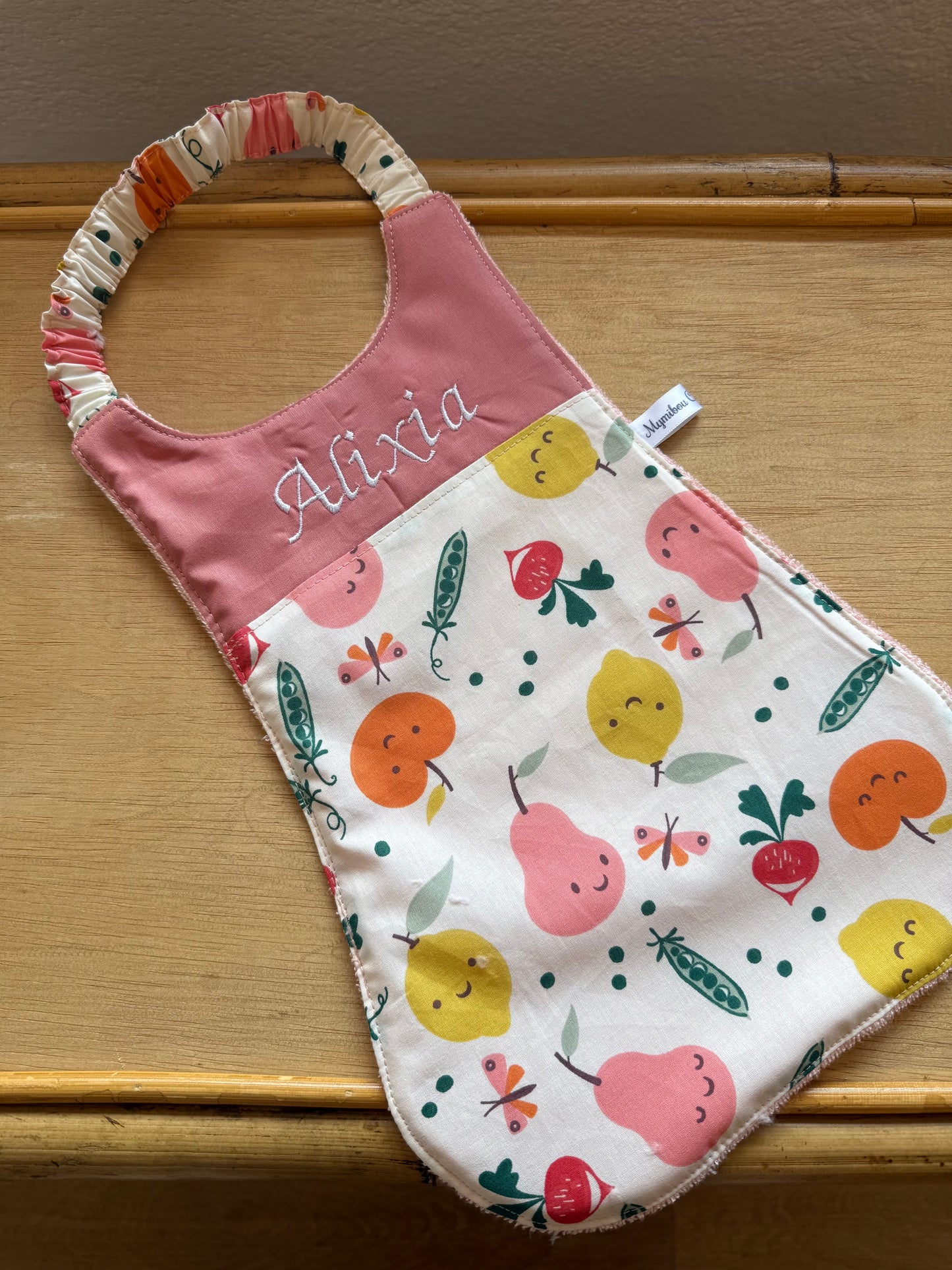 Serviette de cantine maternelle/ bavoir élastique enfant