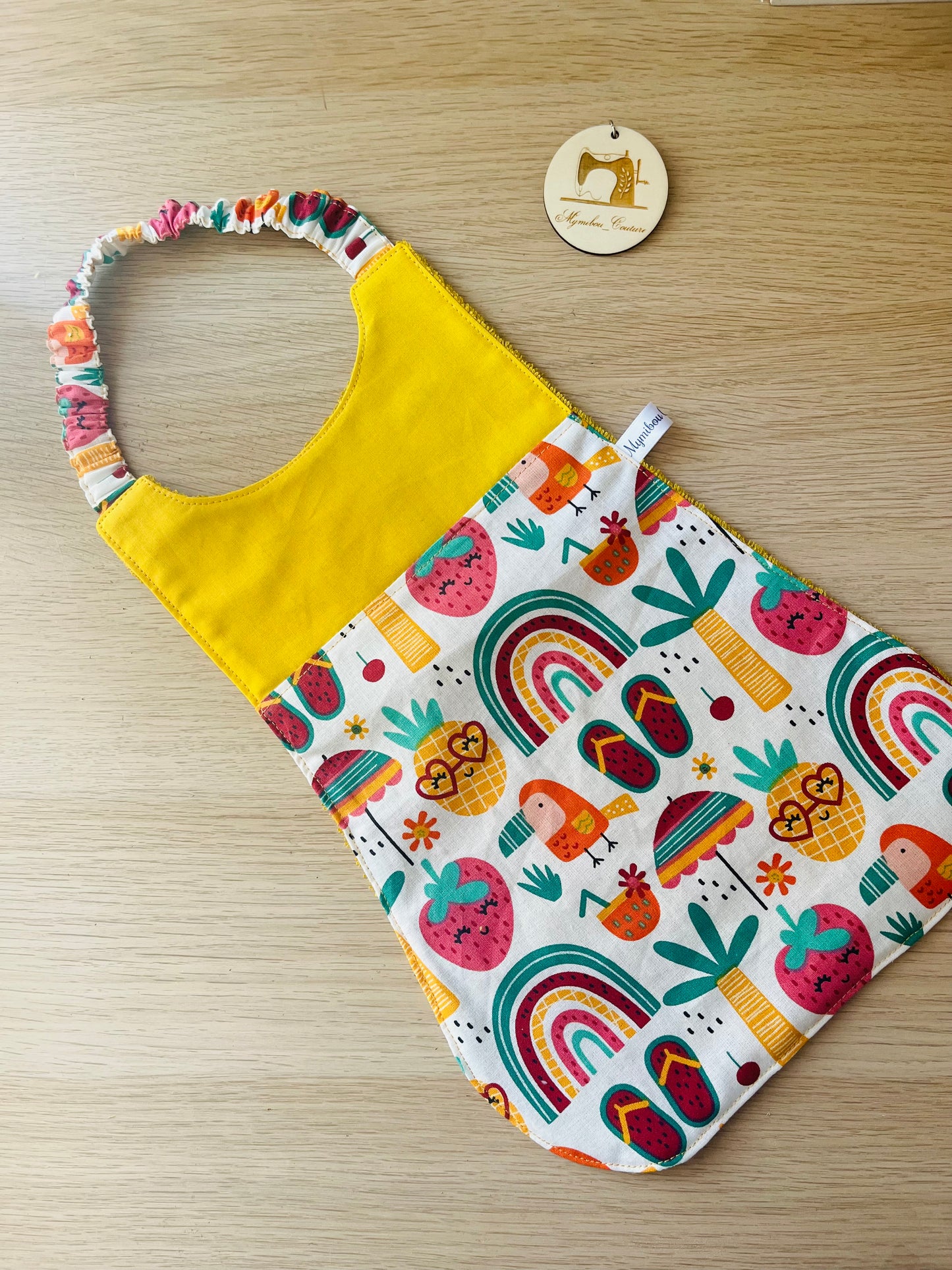 Serviette de cantine maternelle/ bavoir élastique enfant