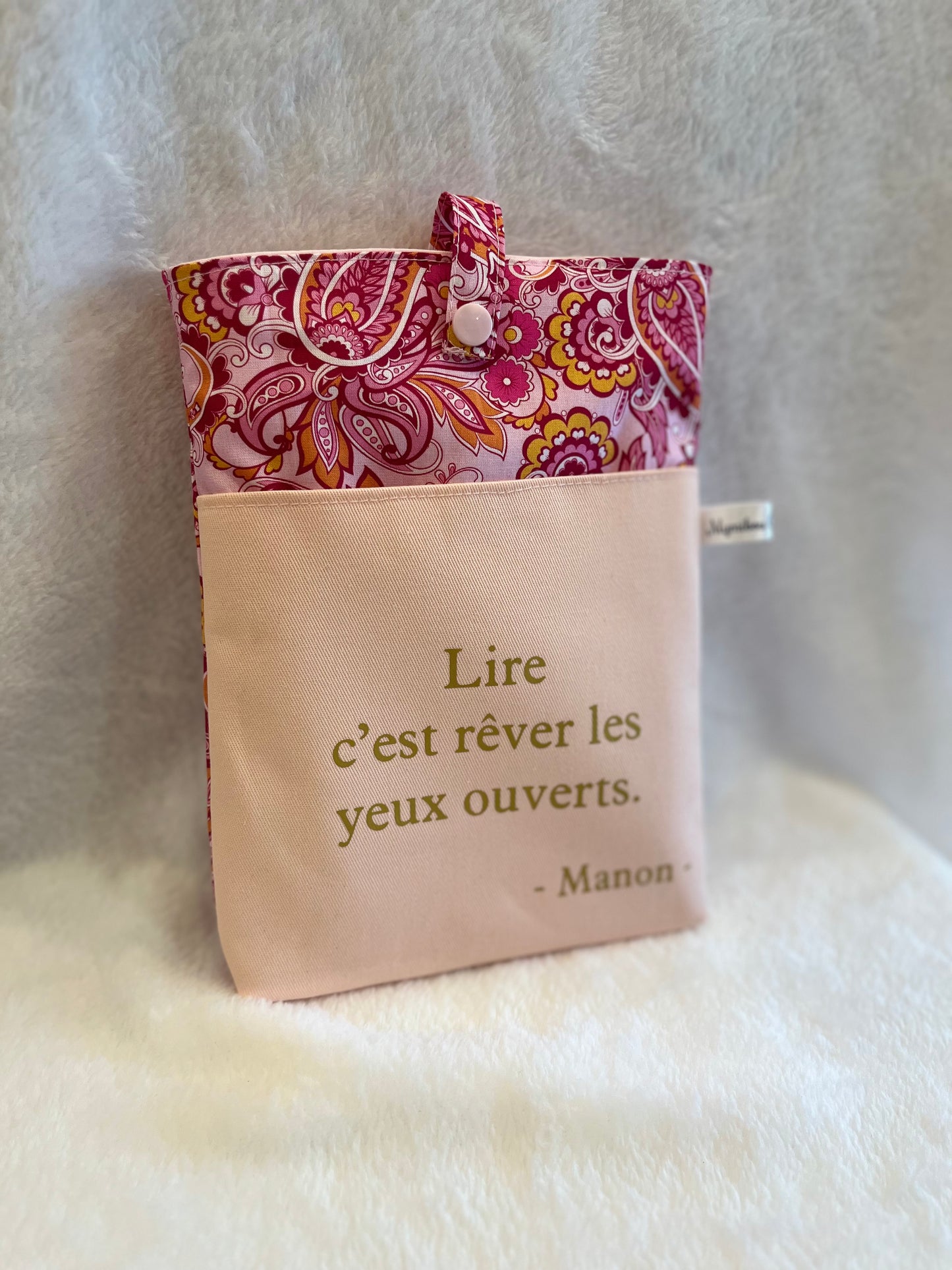 Pochette pour livre en tissu pour transporter vos livres.