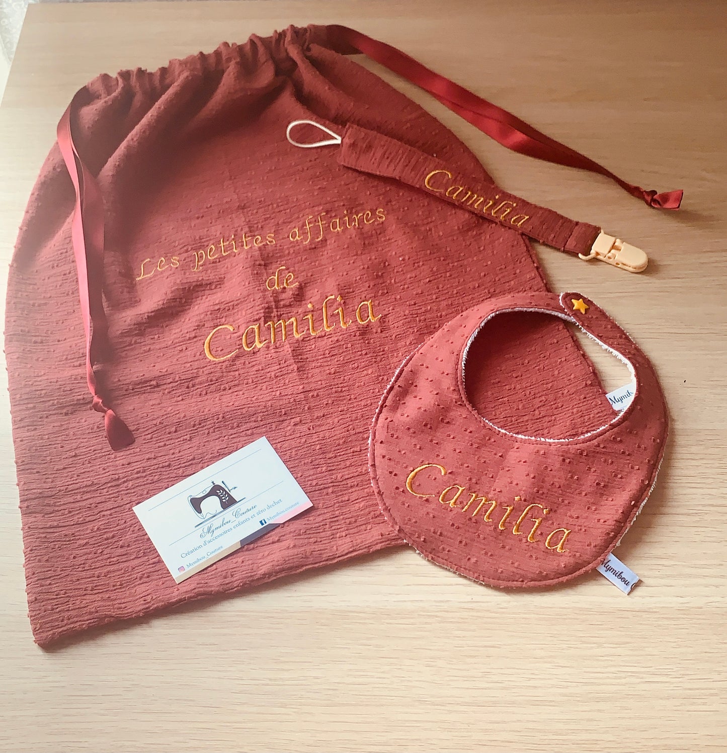 Coffret de naissance ( Plumetis terracota)
