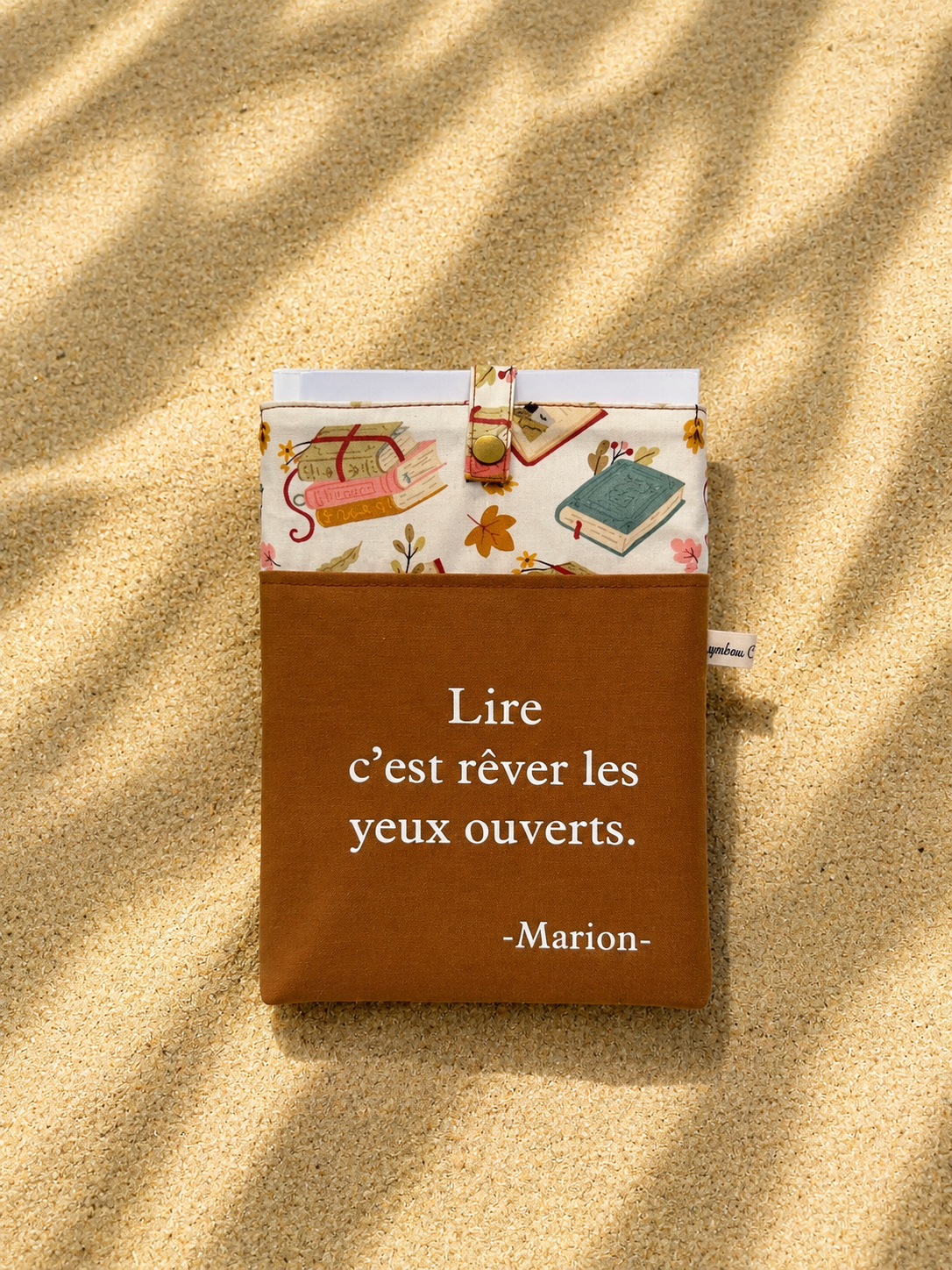Pochette pour livre en tissu pour transporter vos livres.