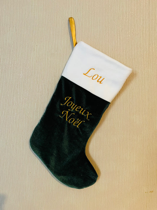 Bottes / chaussettes de Noël en velours