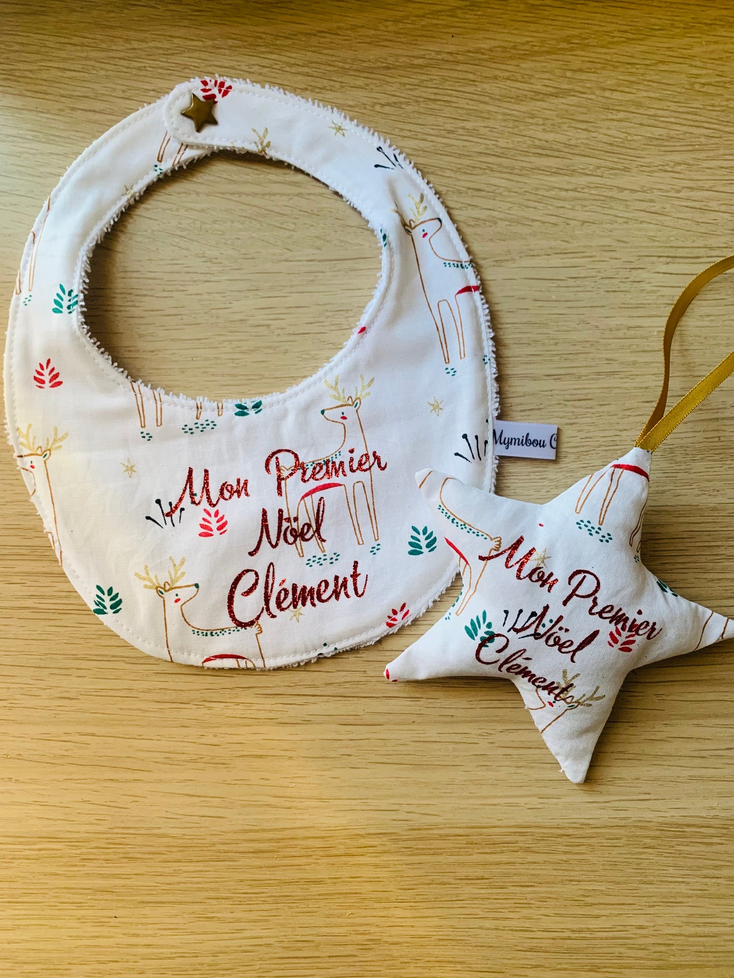 Bavoir et décoration mon premier Noël