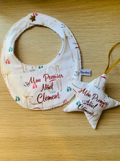 Bavoir et décoration mon premier Noël