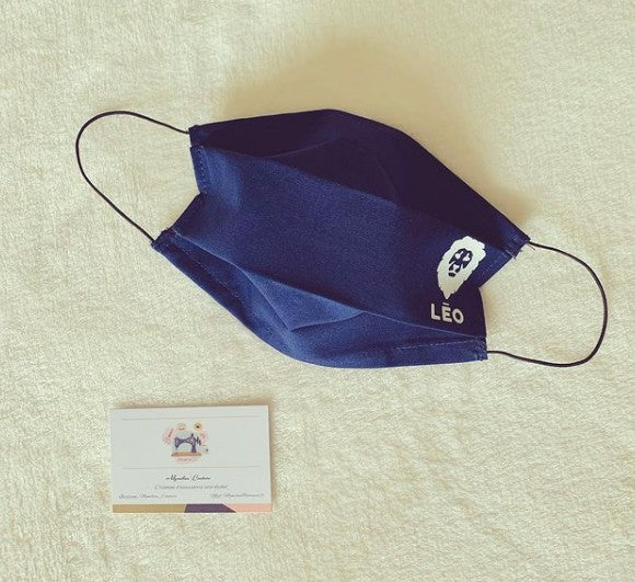 Masque + pochette en tissu association Léo