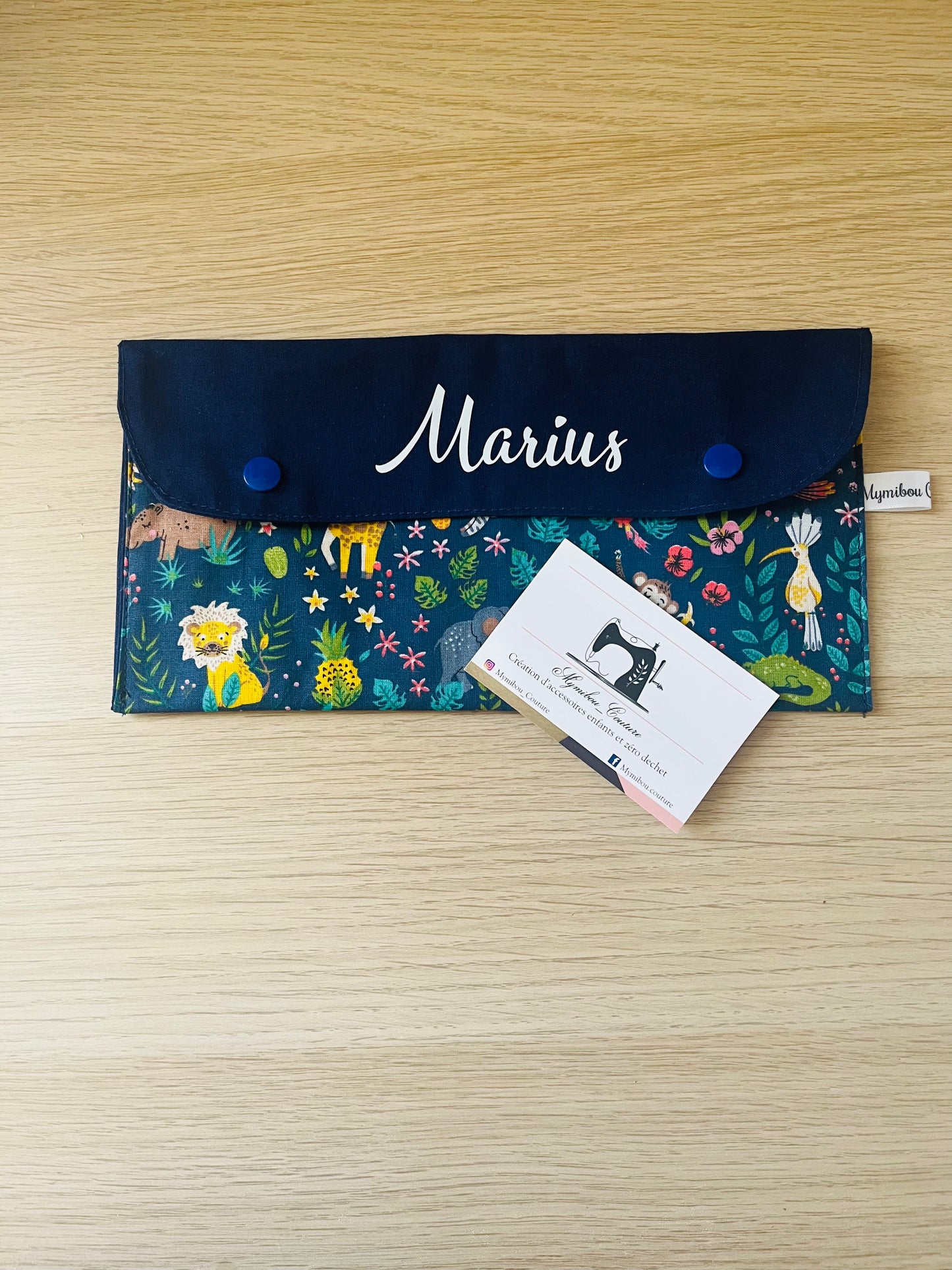 Pochette pour serviette de cantine personnalisé