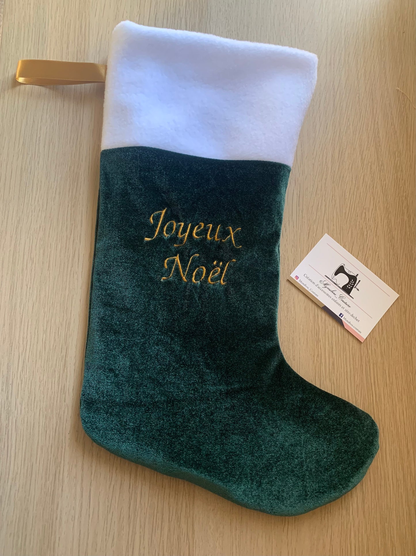 Bottes / chaussettes de Noël en velours